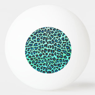 Bolinha De Ping Pong Preto do leopardo e impressão da cerceta