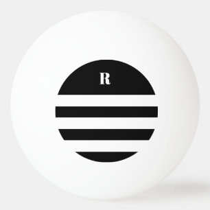 Bolinha De Ping Pong Preto e Branco Personalizado com Strike