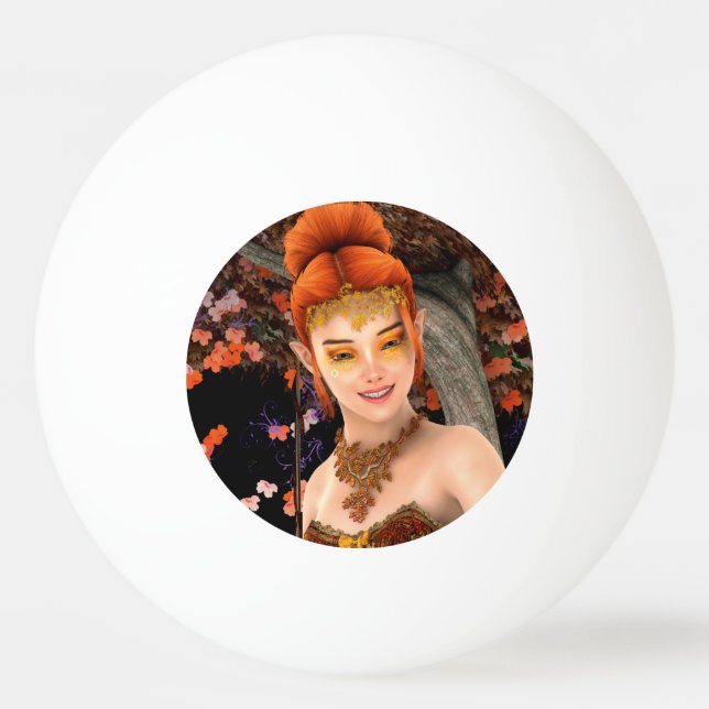 Bolinha De Ping Pong Princesa de Outono (Frente)