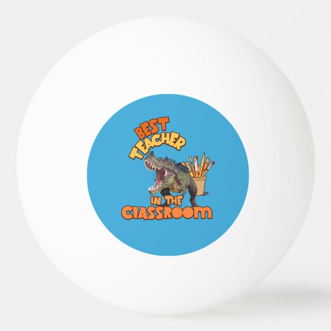 Bolinha De Ping Pong Professor de Arte de Dinossauro Engraçado Sala de  (Frente)
