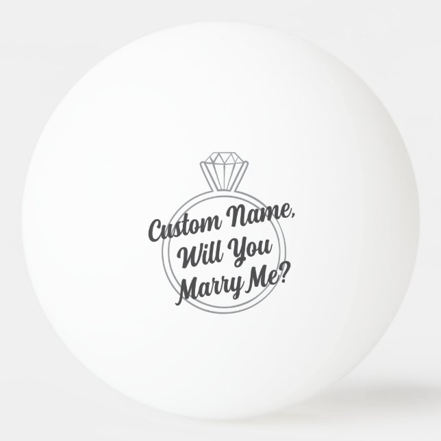 Bolinha De Ping Pong Proposta Personalizada | Você Aceita Casar Comigo? (Frente)