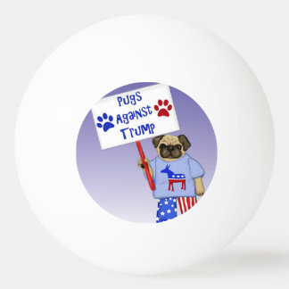 Bolinha De Ping Pong Pugs contra o trunfo