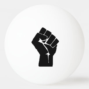 Bolinha De Ping Pong Punho Negro Levantado - Protesto de Resistência