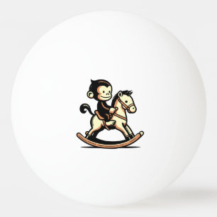 Bolinha De Ping Pong Qualquer Macaco Colorido No Cavalo Rocco