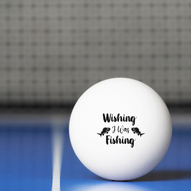 Bolinha De Ping Pong Queria estar pescando uma citação engraçada (Líquido)