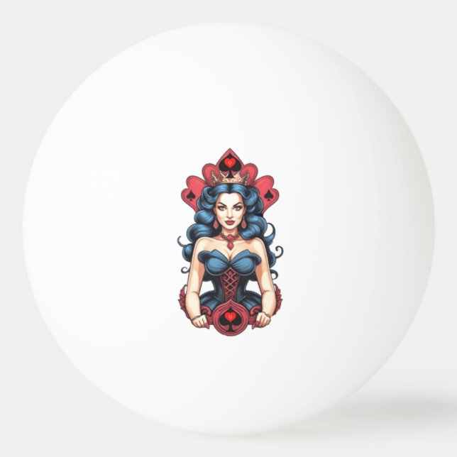 Bolinha De Ping Pong Rainha de Espadas Trovão_Cove (Frente)