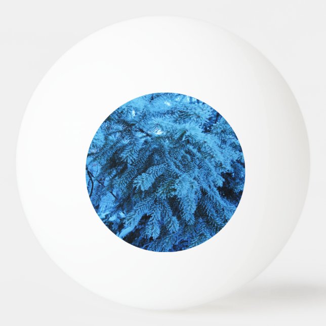 Bolinha De Ping Pong Ramais de moléculas cobertas com cristais de neve  (Frente)