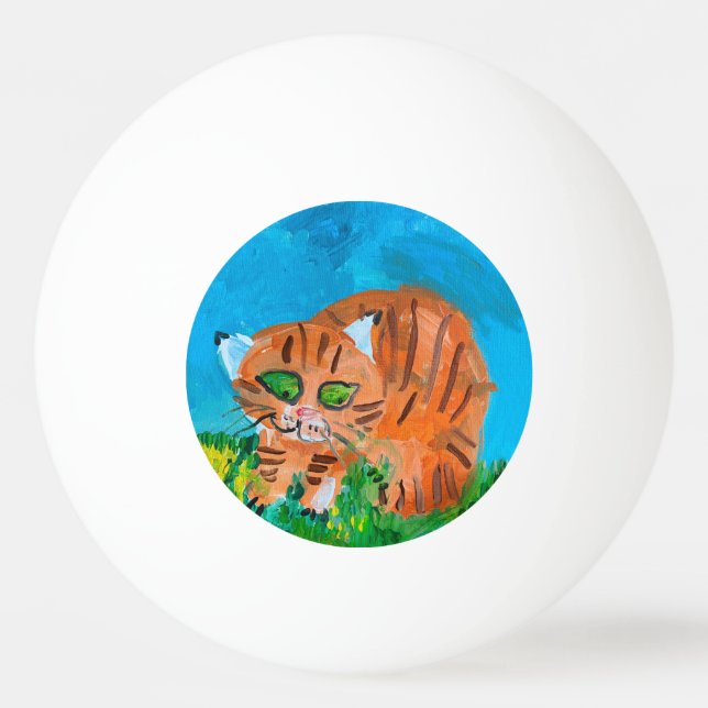 Bolinha De Ping Pong Red Kitten (Verso)