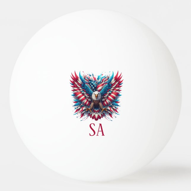 Bolinha De Ping Pong Red White e Blue American Eagle (Frente)