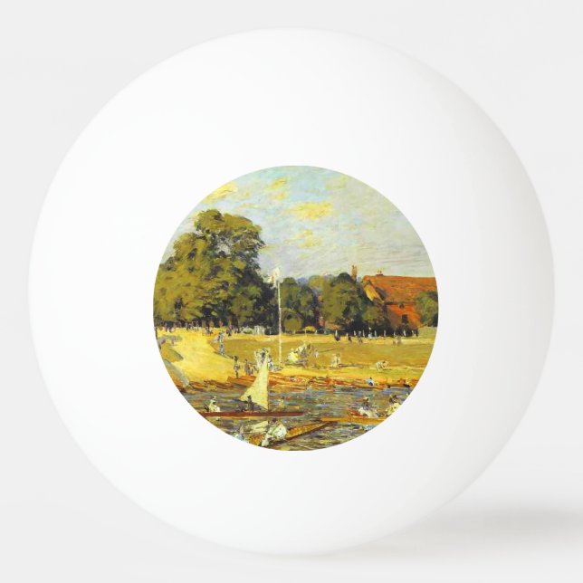 Bolinha De Ping Pong Regata em Hampton Court Alfred Sisley Poster (Frente)