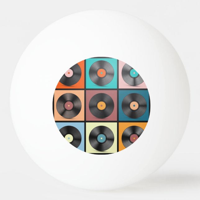 Bolinha De Ping Pong Registros de vinilo: conjunto retrô LP. (Frente)