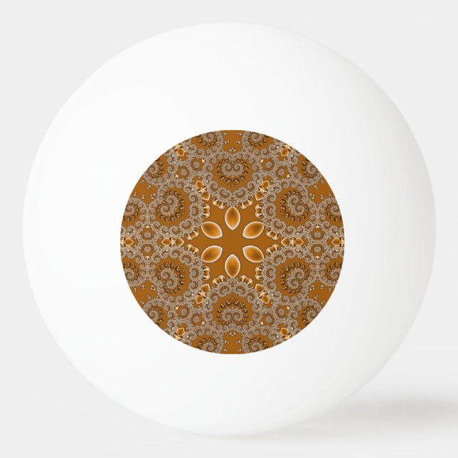 Bolinha De Ping Pong Renda Fractal de Caramelo (Frente)