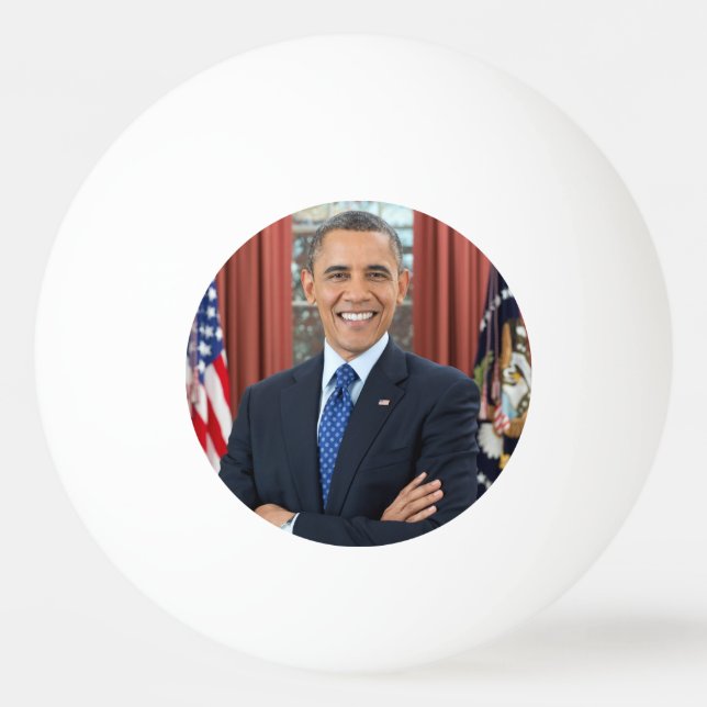 Bolinha De Ping Pong Retrato do Gabinete Oval, Obama Barack Presidente  (Frente)