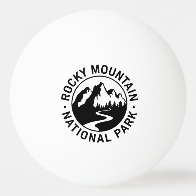 Bolinha De Ping Pong Rocky Mountain National Park Emblem (Frente)