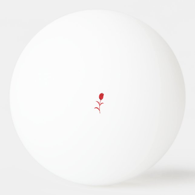 Bolinha De Ping Pong Rosa Madder, Lava Vermelho, Design floral (Frente)