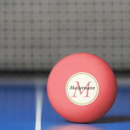 Bolinha De Ping Pong Rosa personalisiert mit Monogramm