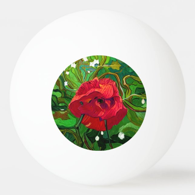 BOLINHA DE PING PONG ROSA VERMELHA (Frente)