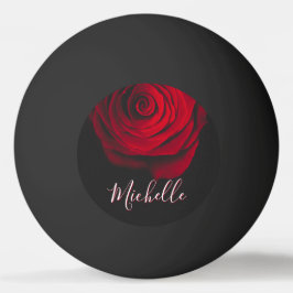 Bolinha De Ping Pong Rosa vermelha monográfica personalizada fotografia