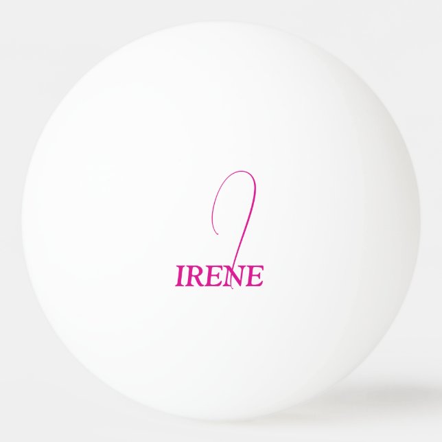 Bolinha De Ping Pong Rosa Vibrante Monogramado (Frente)