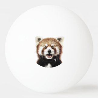 Bolinha De Ping Pong Rosto de panda vermelho