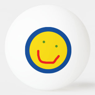 Bolinha De Ping Pong Rosto Feliz do Sol Sorridente