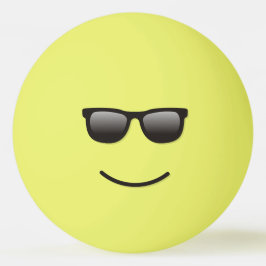 Bolinha De Ping Pong Rosto sorridente com óculos escuros Ping Pong Ball