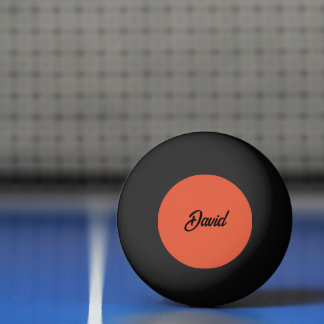 Bolinha De Ping Pong Rótulo Personalizado de Cor Minimalista Nome Perso