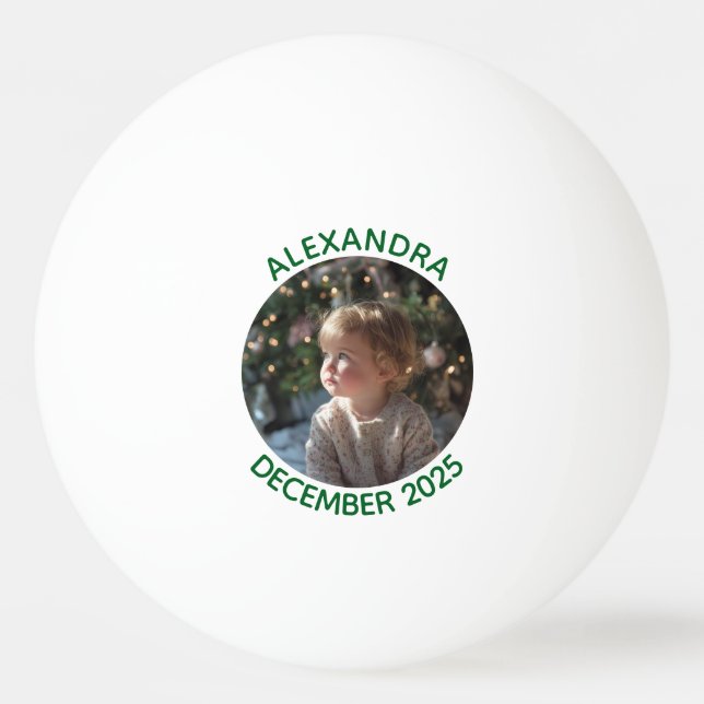 Bolinha De Ping Pong Round Holiday Family Photo (Frente)