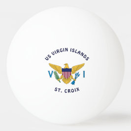 Bolinha De Ping Pong RUA de Sinalizador das Ilhas Virgens dos EUA. Croi