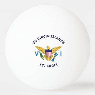 Bolinha De Ping Pong RUA de Sinalizador das Ilhas Virgens dos EUA. Croi