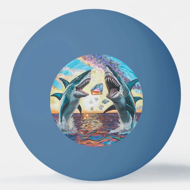 Bolinha De Ping Pong Ruptura de tubarão-chomp para gemas brilhantes (Frente)