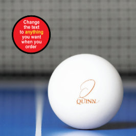 Bolinha De Ping Pong Rust Orange Monogramed Ping Pong Paddle