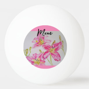 Bolinha De Ping Pong Saco de Compras de Lírios Rosa Flor de Lirio Aquar