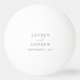 Bolinha De Ping Pong Sage Green Wedding Personalised Ping Ball