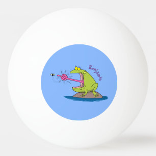 Bolinha De Ping Pong Sapo engraçado e desenho animado