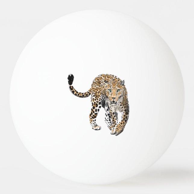 Bolinha De Ping Pong selva de leopardo-d-água pintada de verde-animal (Frente)