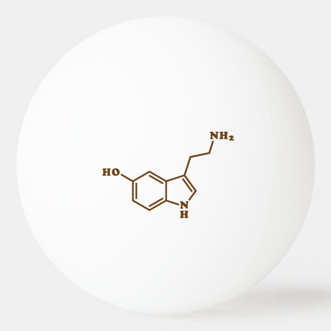 Bolinha De Ping Pong Serotonina Fórmula Química Molecular (Frente)