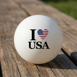 Bolinha De Ping Pong Serve o espírito: "I ❤️ USA" Ping Pong Ball