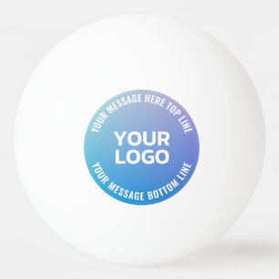 Bolinha De Ping Pong Seu logotipo   Texto circular e do Ombre Azul a Ro