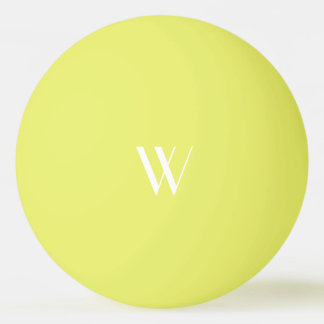 Bolinha De Ping Pong Seu monograma em amarelo