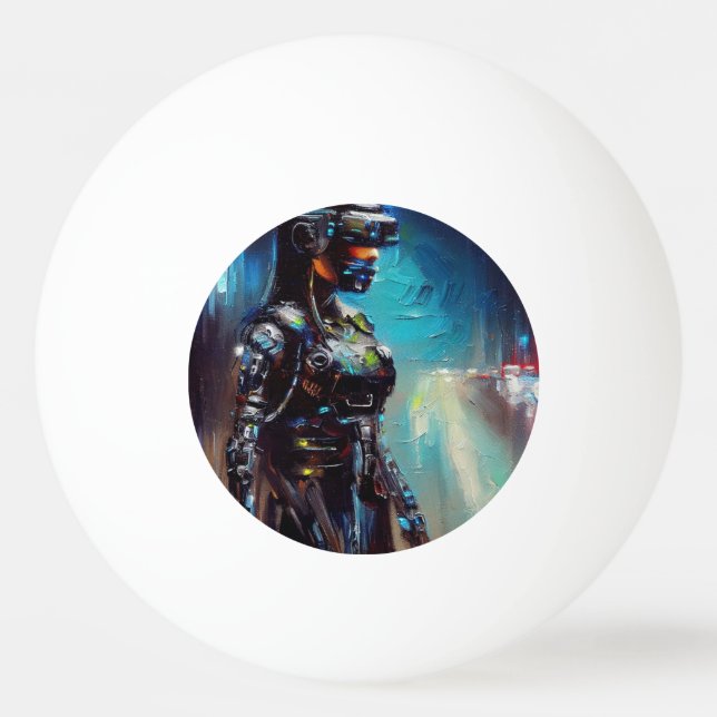 Bolinha De Ping Pong SF - Cyberpunk Hero (2) (Frente)