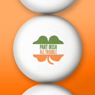 Bolinha De Ping Pong Shamrock de Dia de São Patrício - Part Irish All