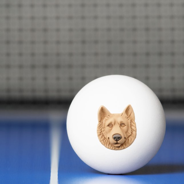 Bolinha De Ping Pong Shepherd Dog 3D belga inspirado (Líquido)