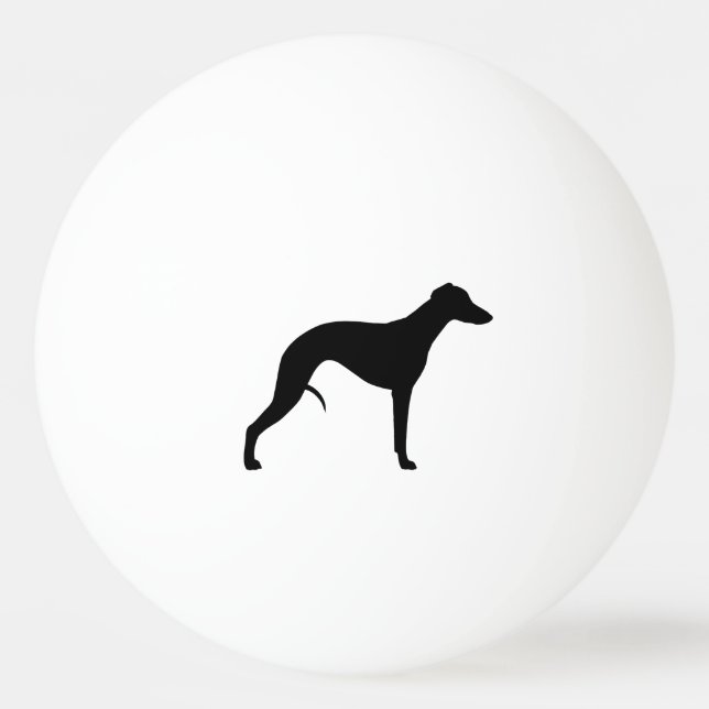 Bolinha De Ping Pong Silhouette de Whippet (Frente)