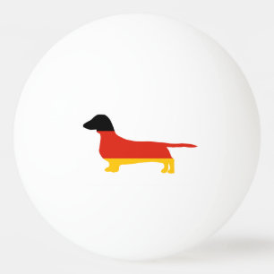 Bolinha De Ping Pong silhueta da Alemanha-bandeira do dachshund