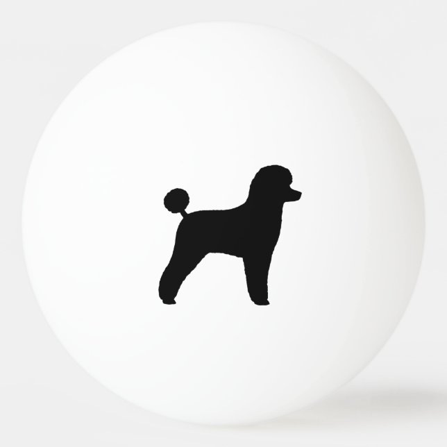 Bolinha De Ping Pong Silhueta de Poodle Toy (Frente)