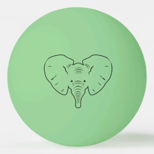 Bolinha De Ping Pong Silhueta de rosto elefante