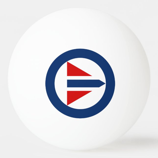 Bolinha De Ping Pong Símbolo da bandeira do país da rocha da Noruega (Frente)