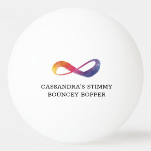 Bolinha De Ping Pong Símbolo infinito da cor da água da neurodiversid