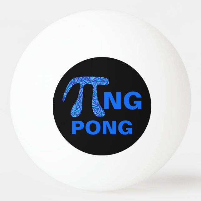 Bolinha De Ping Pong Símbolo Pi Azul Geek Matemático Engraçado Pi+ng Po (Frente)